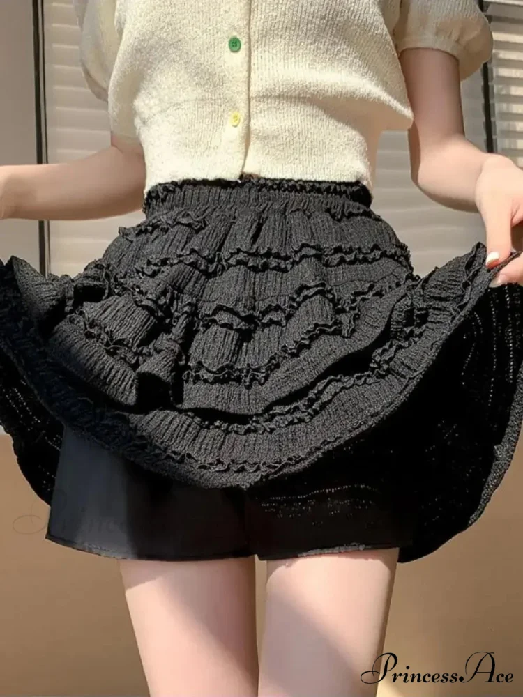 Ivory Lace Spring Cake Skirt - Image 5
