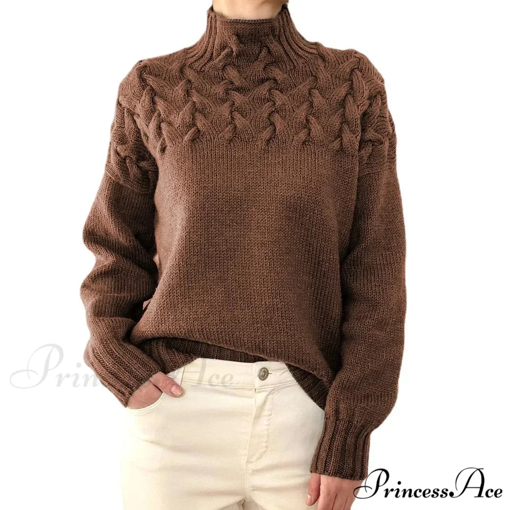 Knit & Crocheted Cozy Rose Jumper - Image 3