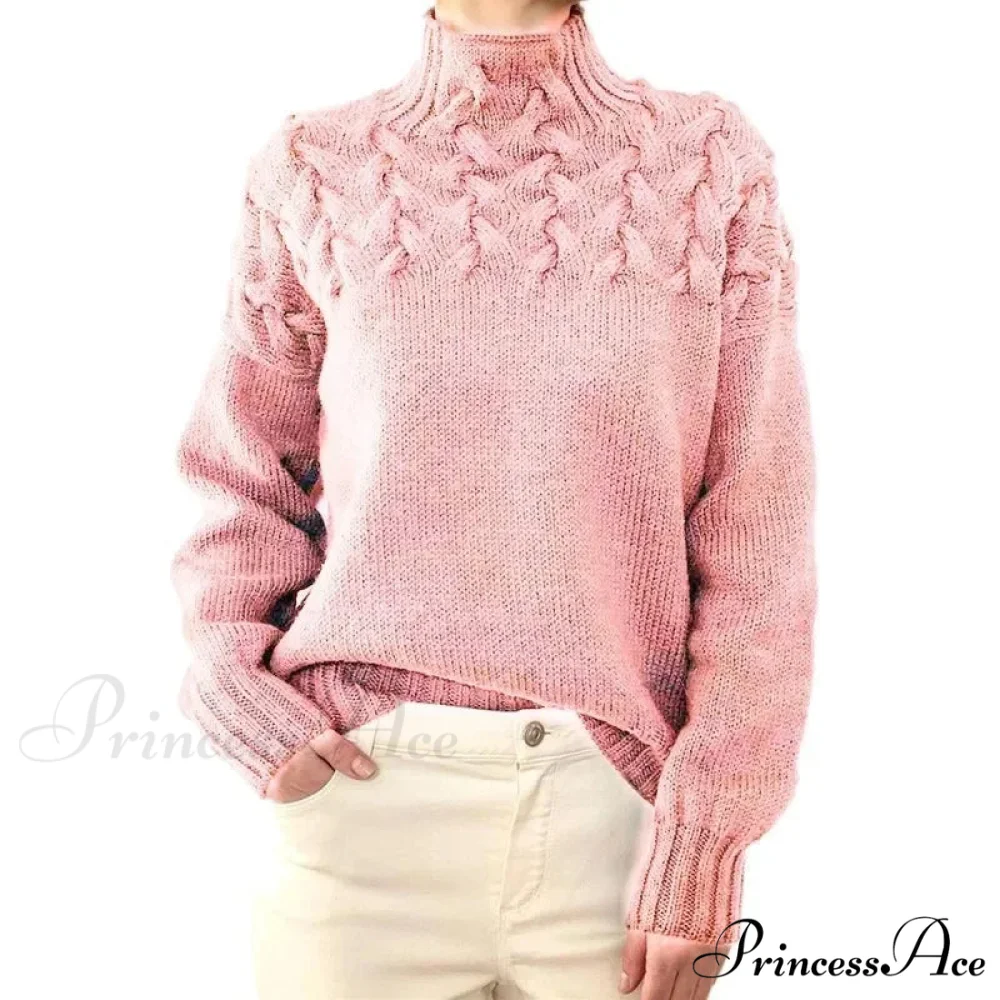 Knit & Crocheted Cozy Rose Jumper - Image 4