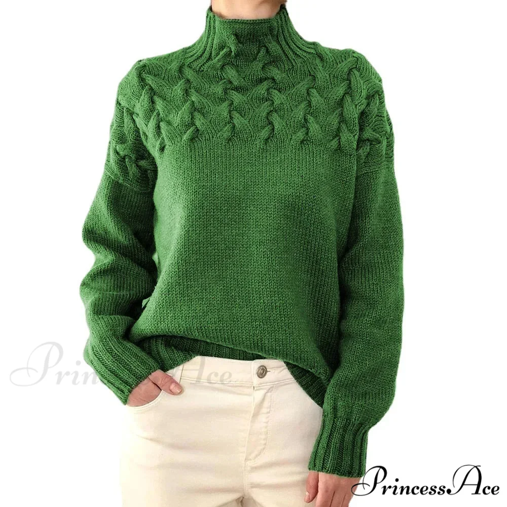 Knit & Crocheted Cozy Rose Jumper - Image 5