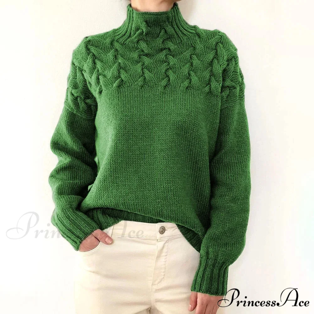 Knit & Crocheted Cozy Rose Jumper - Image 8