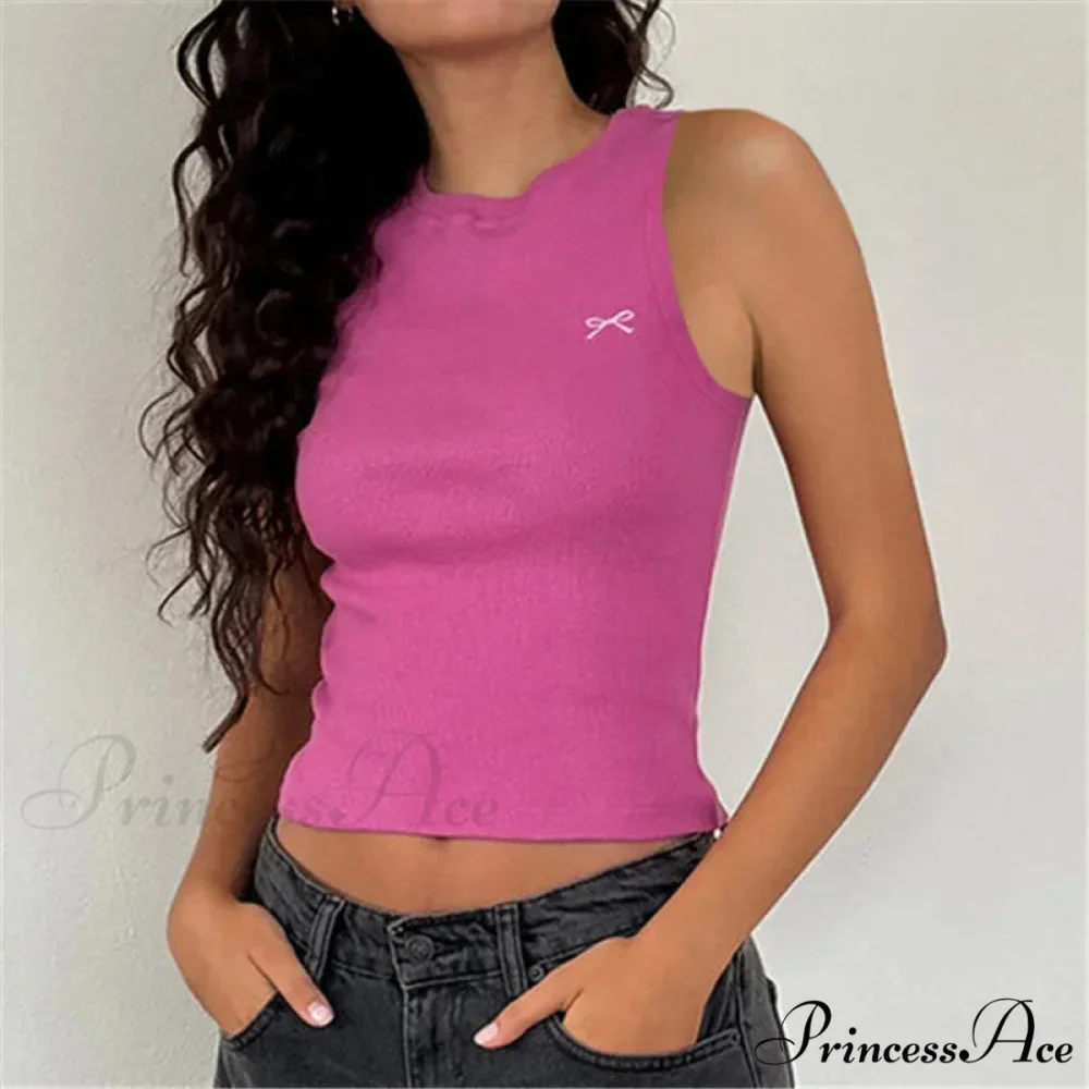 Knit Ribbon Stitch Crop Top - Image 3
