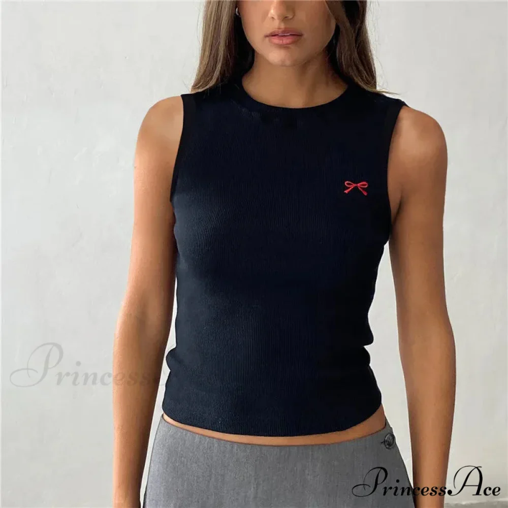 Knit Ribbon Stitch Crop Top - Image 4