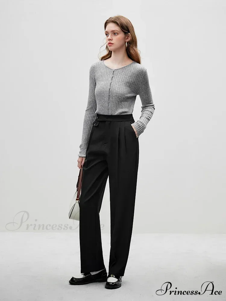 Knitted Circular Neck Jumper Informal Baggy Jumper - Image 5