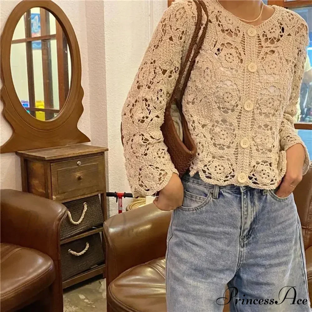 Knitted Empty Brief Flexible Knit Cardigan - Image 3