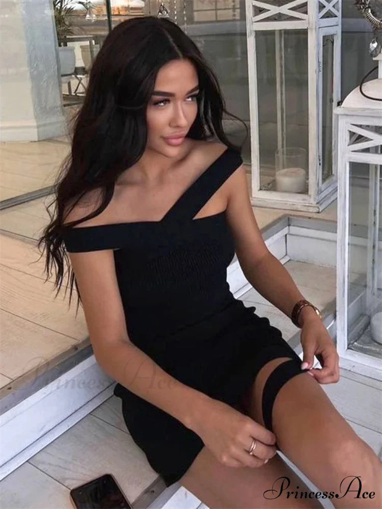 Knitted Halter Bandage Short Dress - Image 4