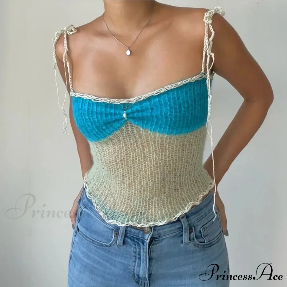 Knitted Slit Fitted Cropped Top - Image 4