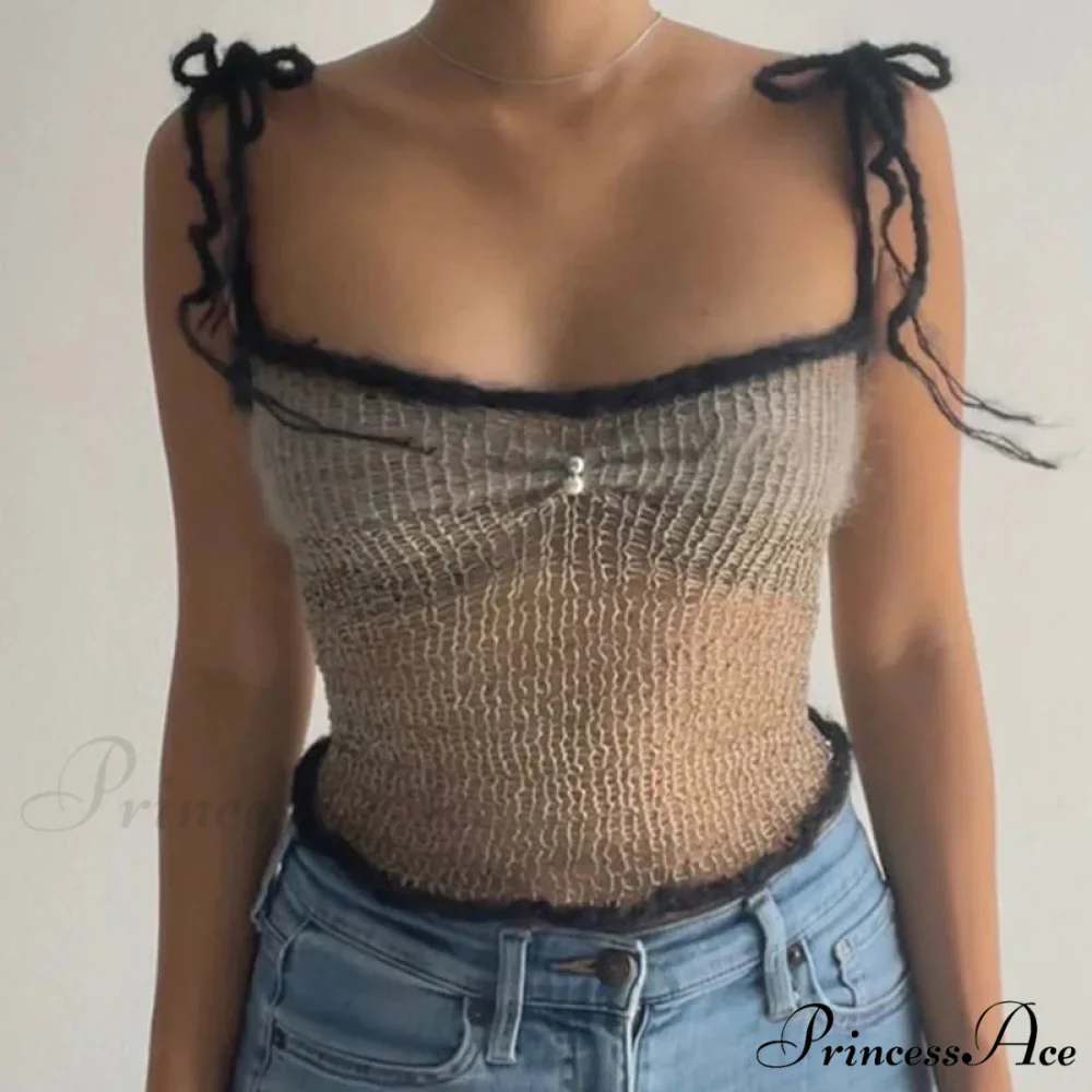 Knitted Slit Fitted Cropped Top - Image 5
