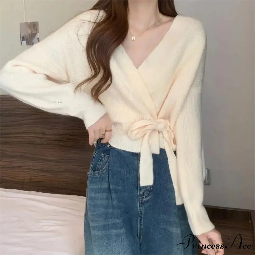 Knotted Waist Slimming Knit Cardigan - Image 6
