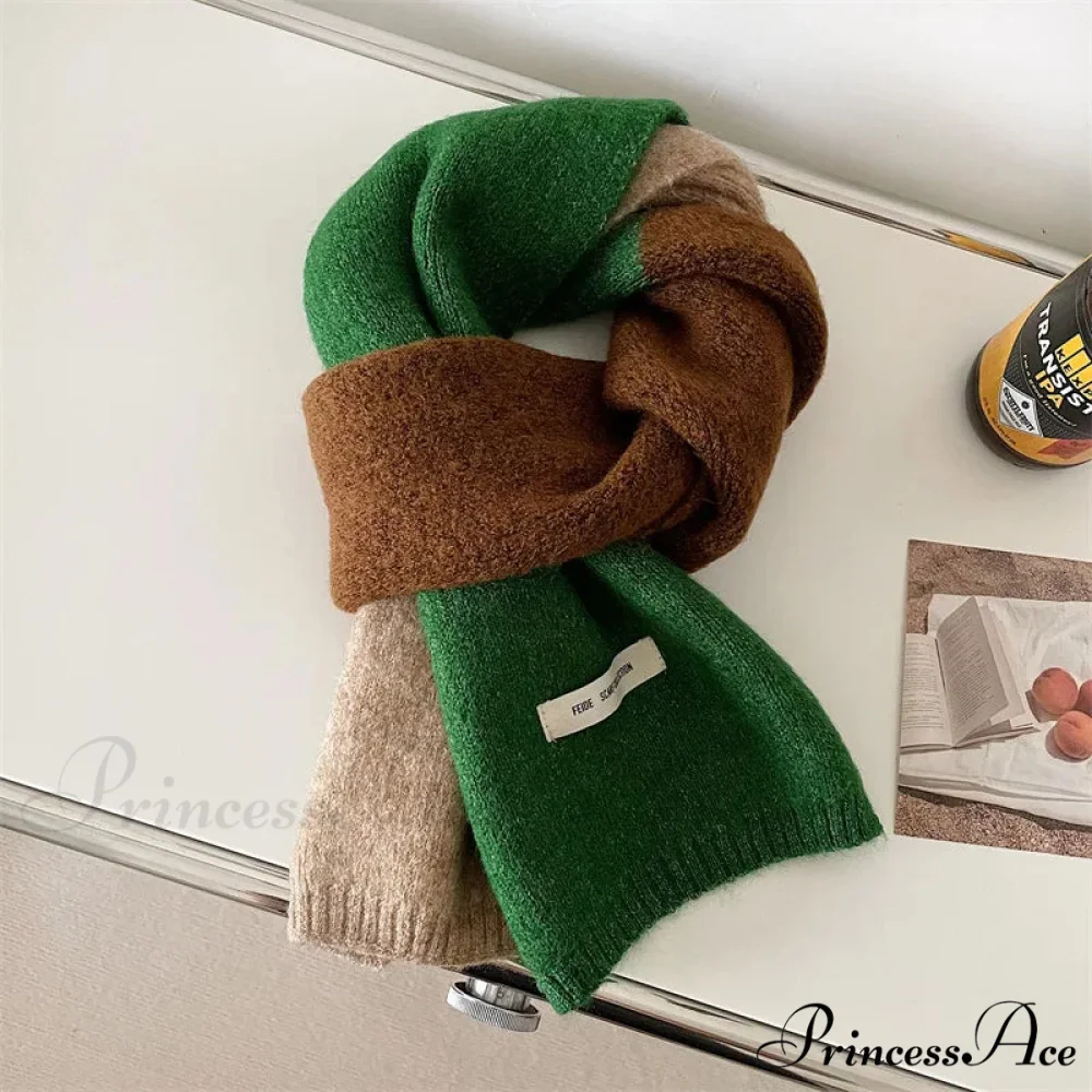 Korean Fashion Winter Wool Striped Scarf - Image 11