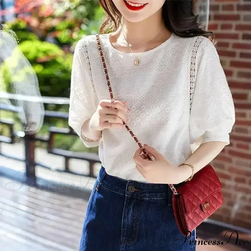Korean Lantern Sleeve Embroidered Cotton Lace Blouse

Modified Title: Korean Lantern Sleeve Decorated Cotton Lace Blouse - Image 2