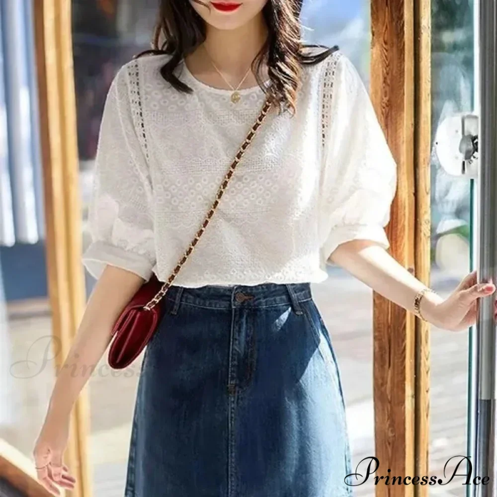Korean Lantern Sleeve Embroidered Cotton Lace Blouse

Modified Title: Korean Lantern Sleeve Decorated Cotton Lace Blouse - Image 4