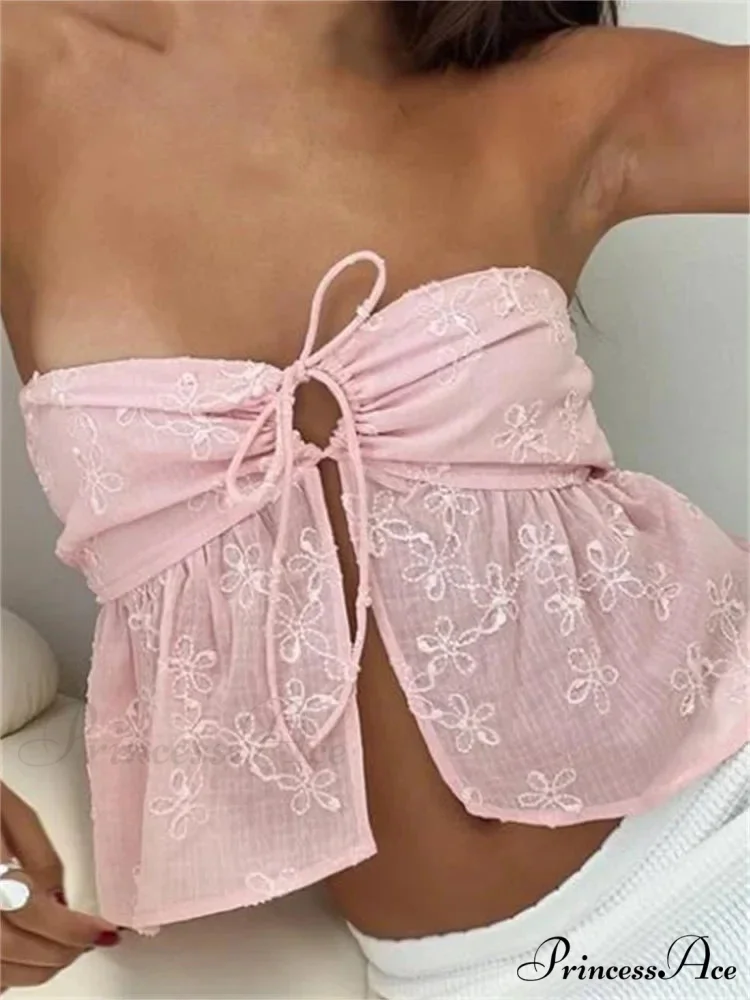Lace Blossom Patchwork Enchanting Crop Top - Image 4