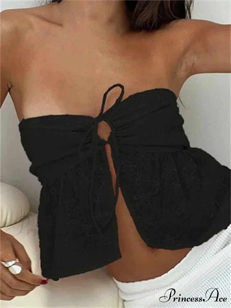 Lace Blossom Patchwork Enchanting Crop Top - Image 5