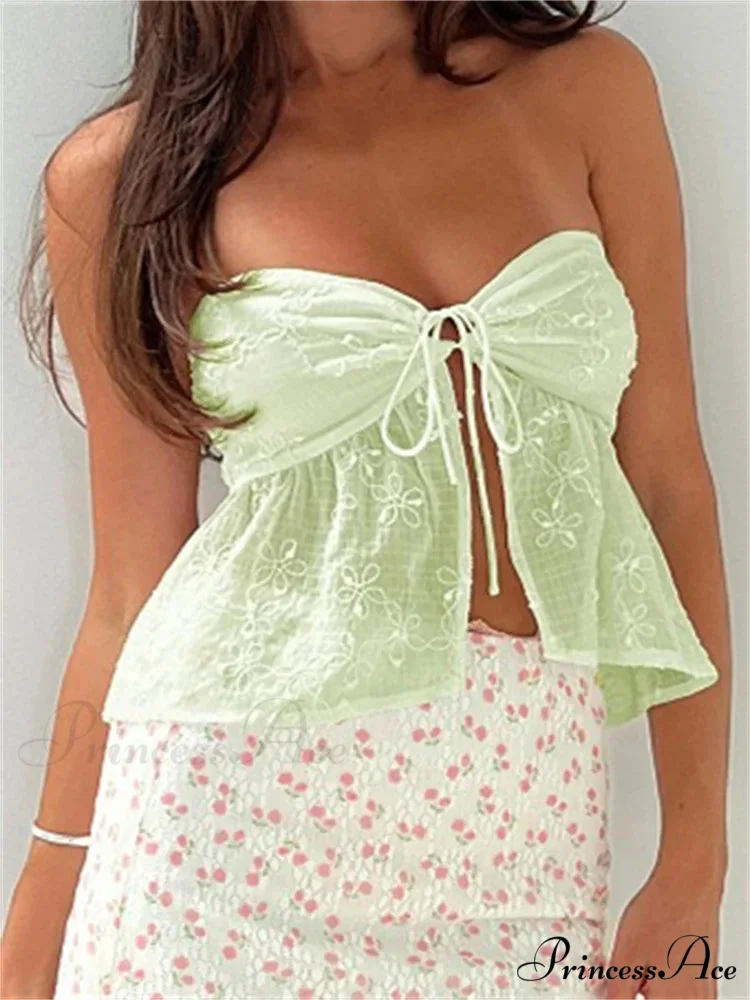 Lace Blossom Patchwork Enchanting Crop Top - Image 6