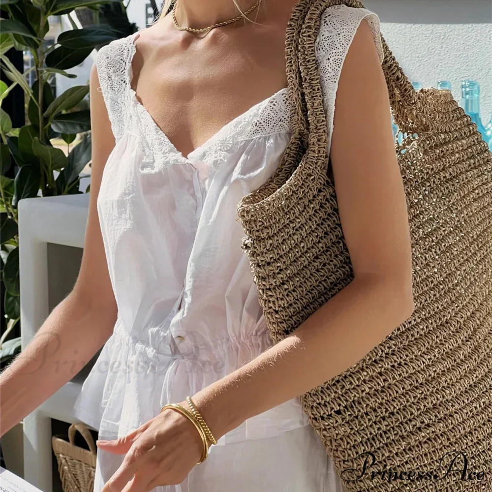 Lace Button Up Short Top - Image 4