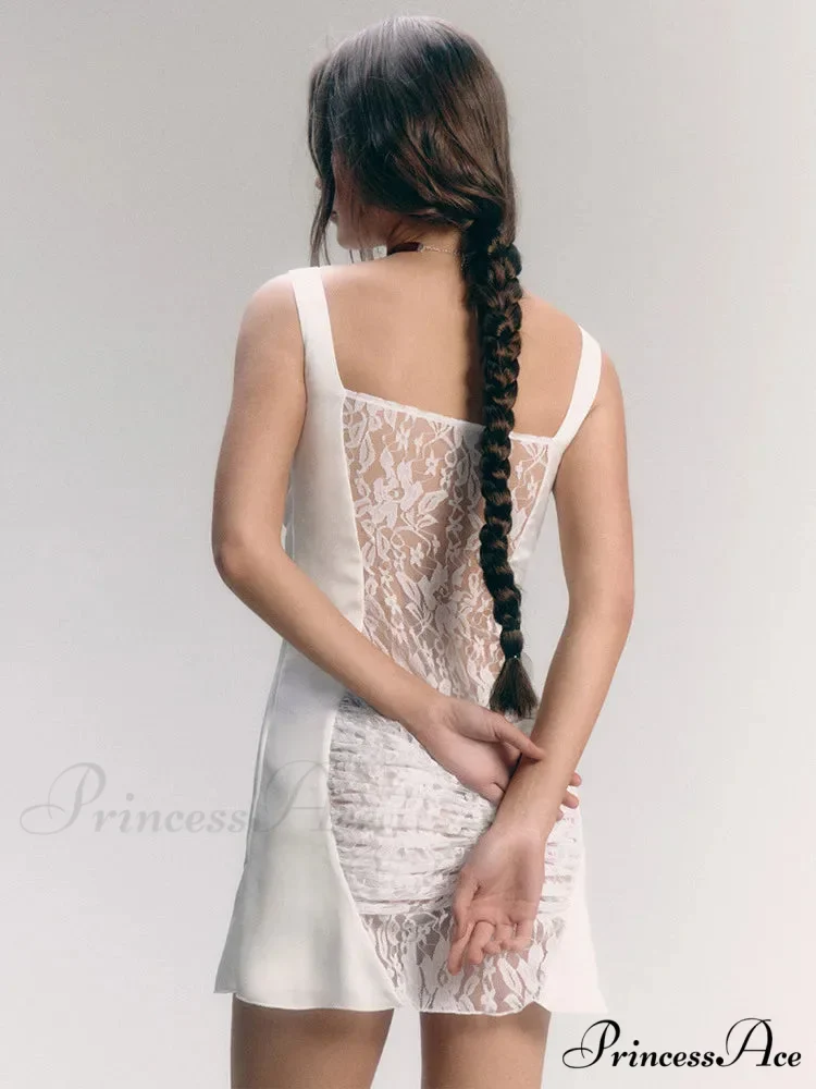 Lace Camisole Dual-Layer Mini Dress - Image 5