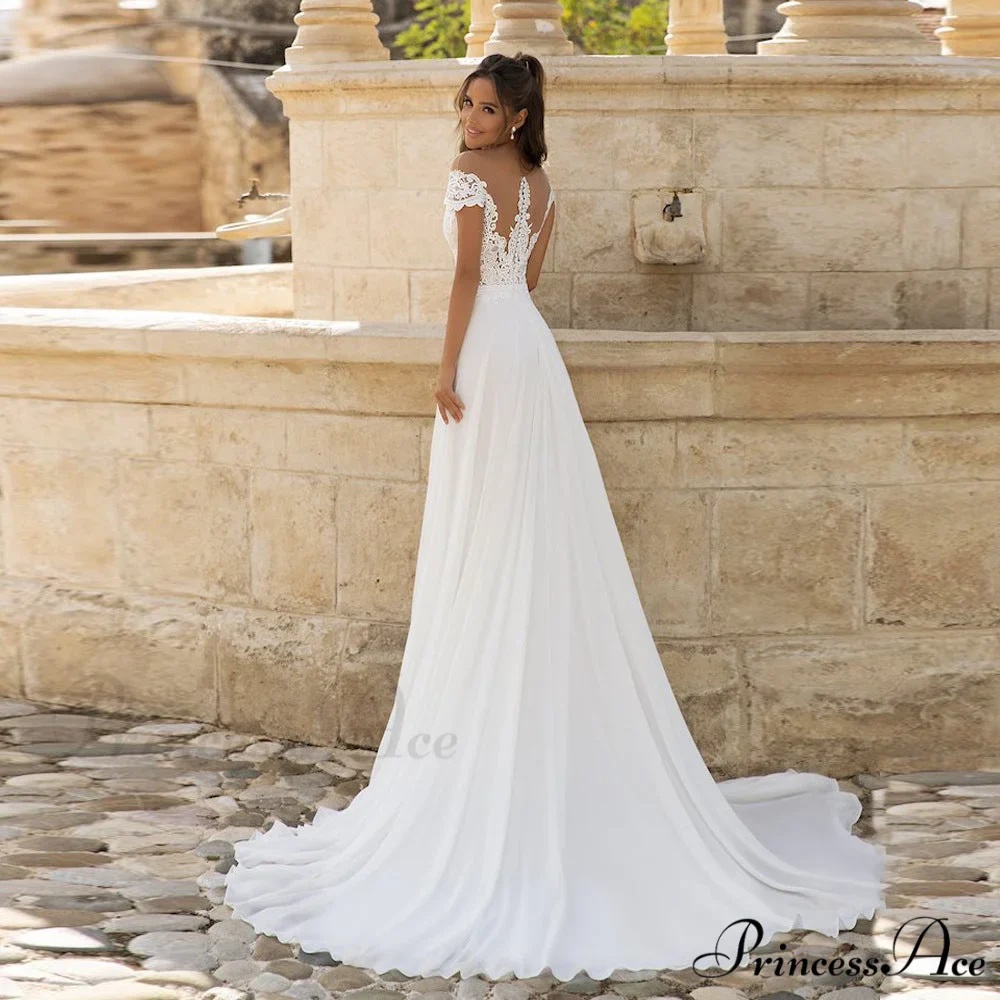 Lace Exposed-Shoulder Marriage Gown - Image 2