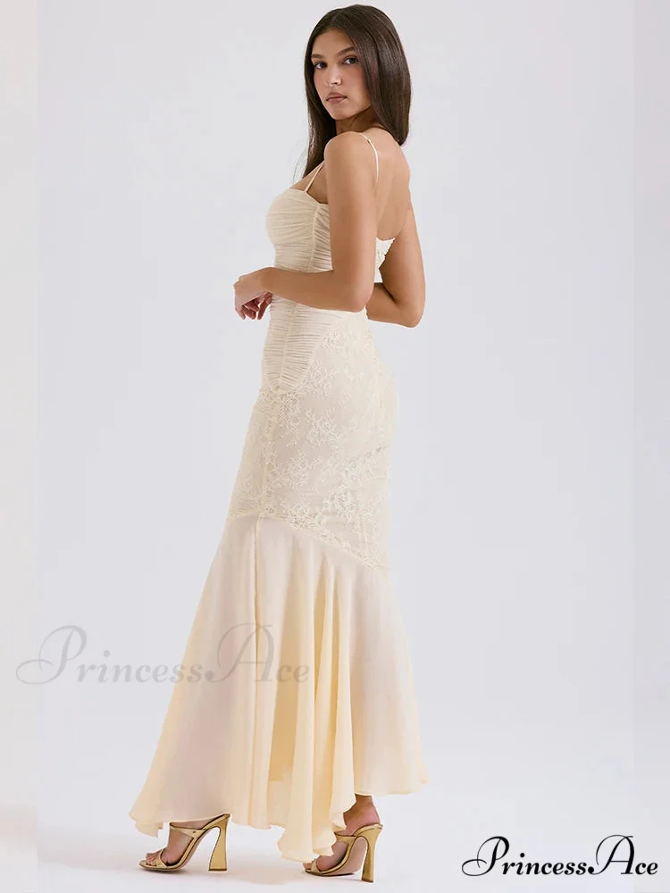 Lace Folded Sleek Bodycon Mermaid Holiday Dress - Image 4