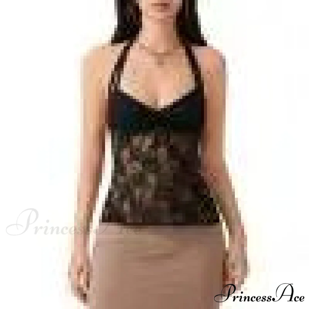 Lace Halter Bind-Up Crop Top - Image 7