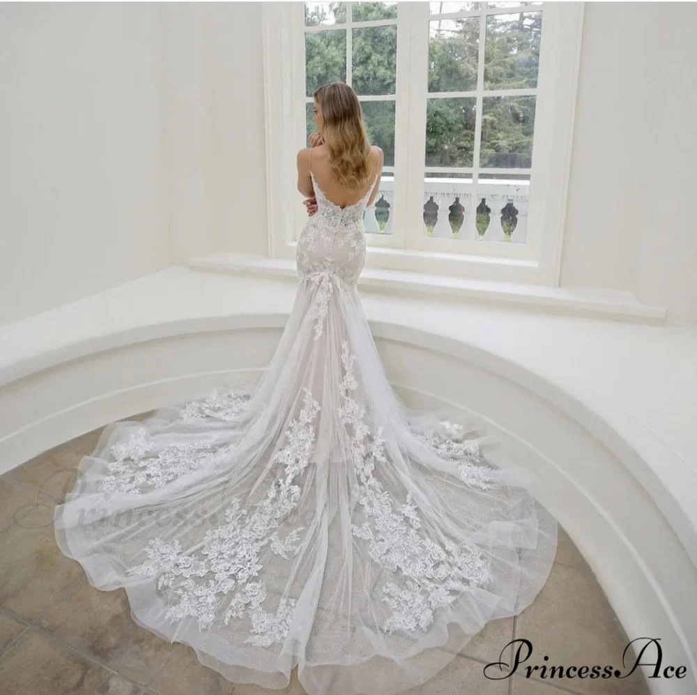 Lace Mermaid Tail Wedding Gown - Image 2