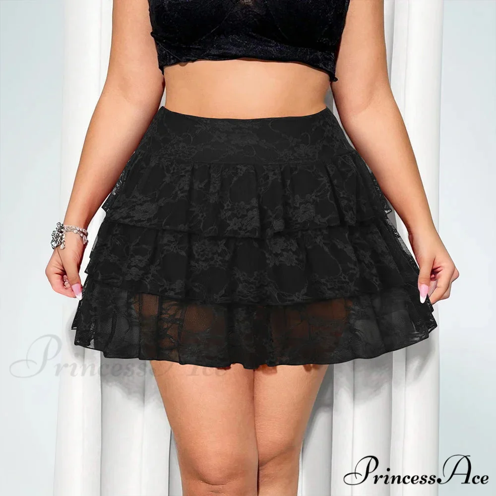 Lace Numerous-Layer Cake Style Skirt - Image 5