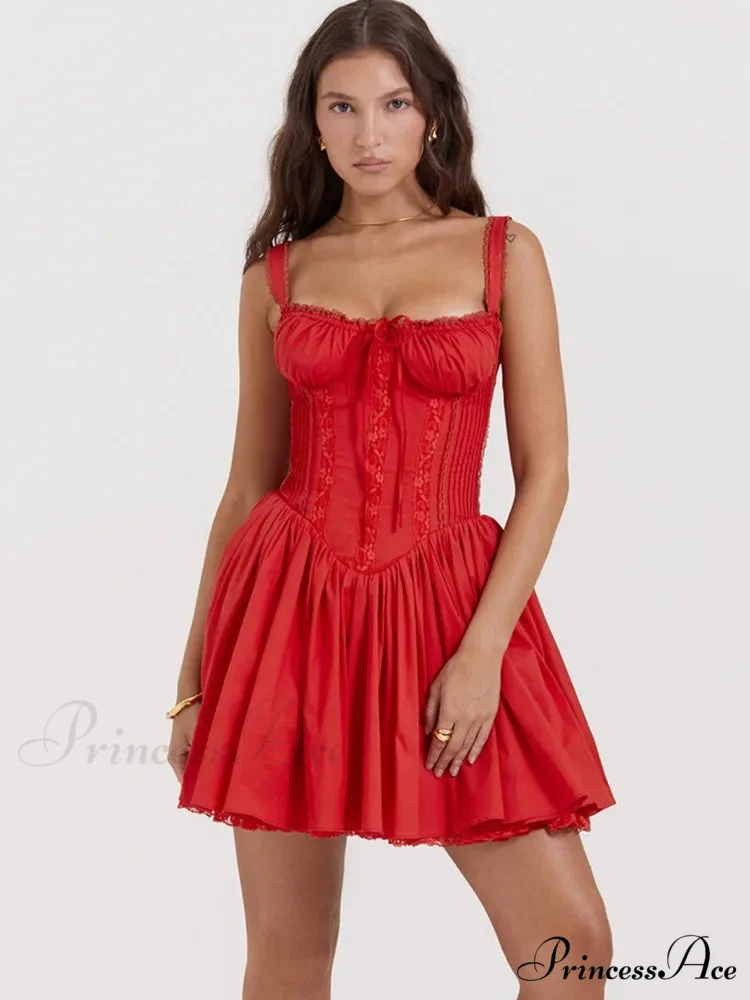 Lace Patchwork Strap Mini Dress - Image 3