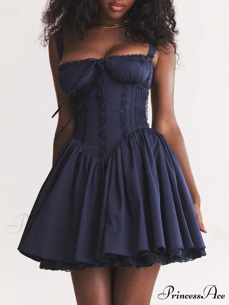 Lace Patchwork Strap Mini Dress - Image 4