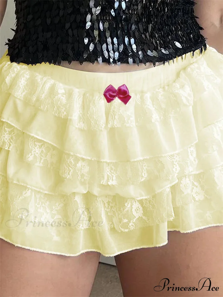 Lace Tiered Bow Bloomer Short - Image 4