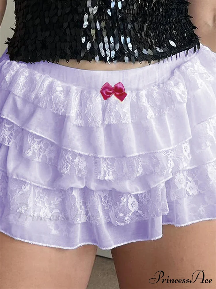 Lace Tiered Bow Bloomer Short - Image 5