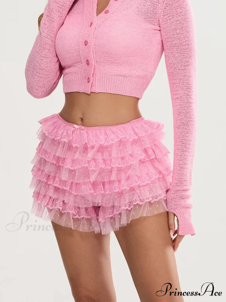 Lace Trim Various-Layer Bloomer Short - Image 3