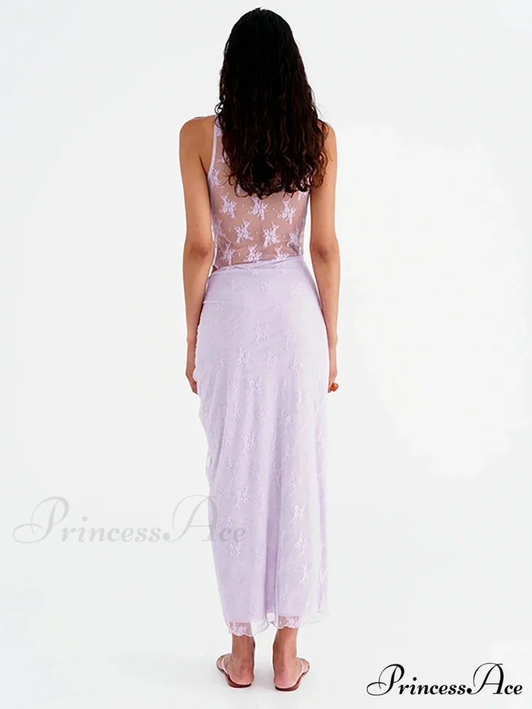 Lace V-neck Skirt Holiday Dress - Image 5
