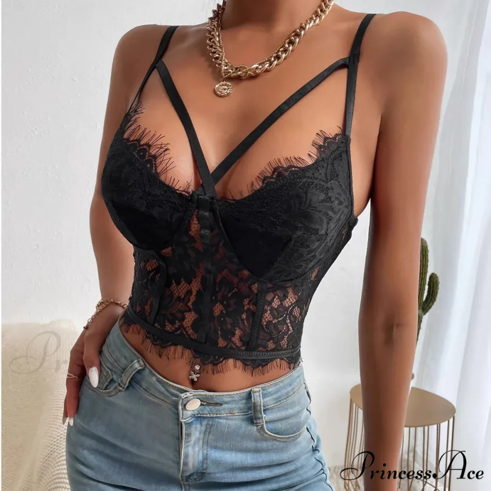 Lace View Spice Girls Halter Corset Top - Image 3