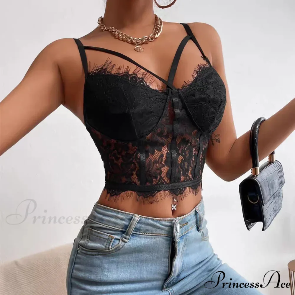 Lace View Spice Girls Halter Corset Top - Image 4