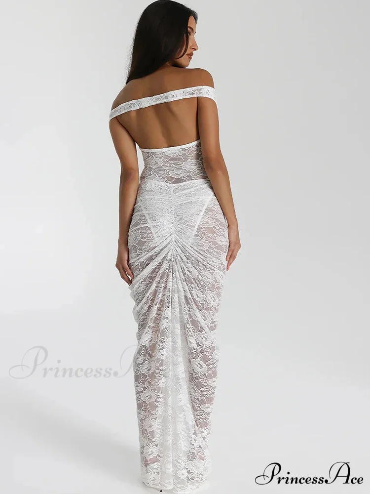 Lacy Flower Skirt Suit Holiday Dress - Image 3