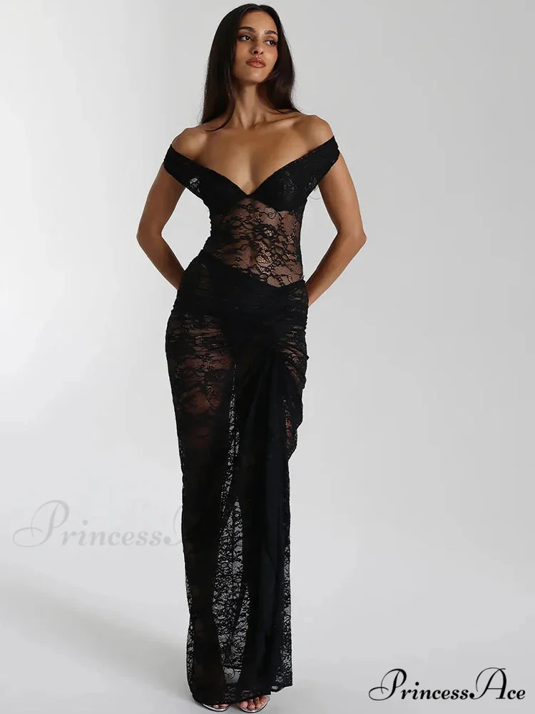 Lacy Flower Skirt Suit Holiday Dress - Image 4
