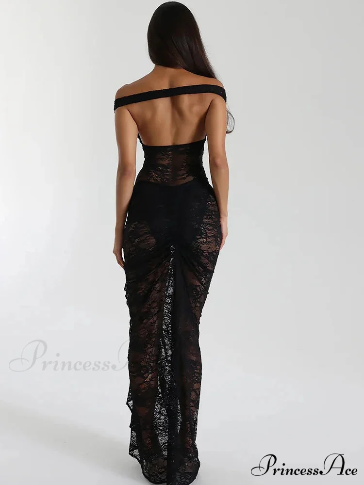 Lacy Flower Skirt Suit Holiday Dress - Image 5