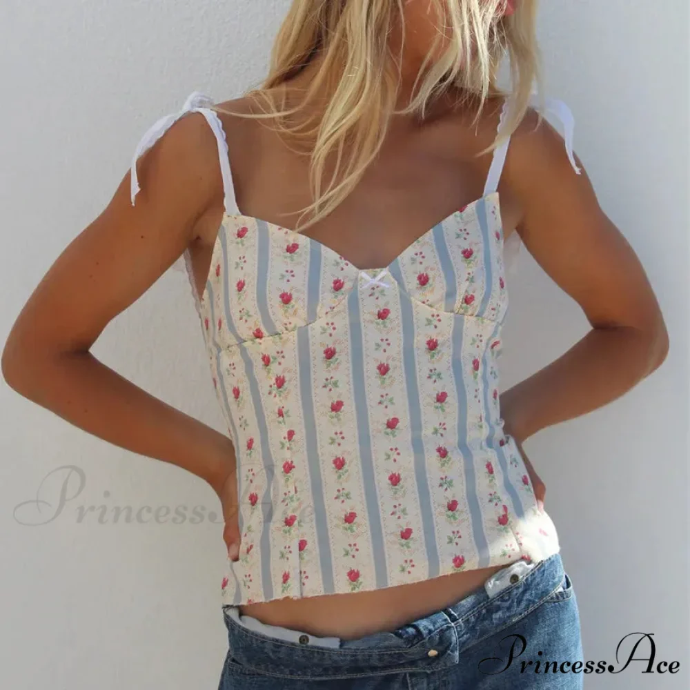 Lacy Flowery Frill Cropped Blouse - Image 4