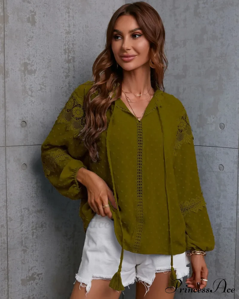Lacy Hollow Out Fringe Oversized Bohemian Top - Image 6