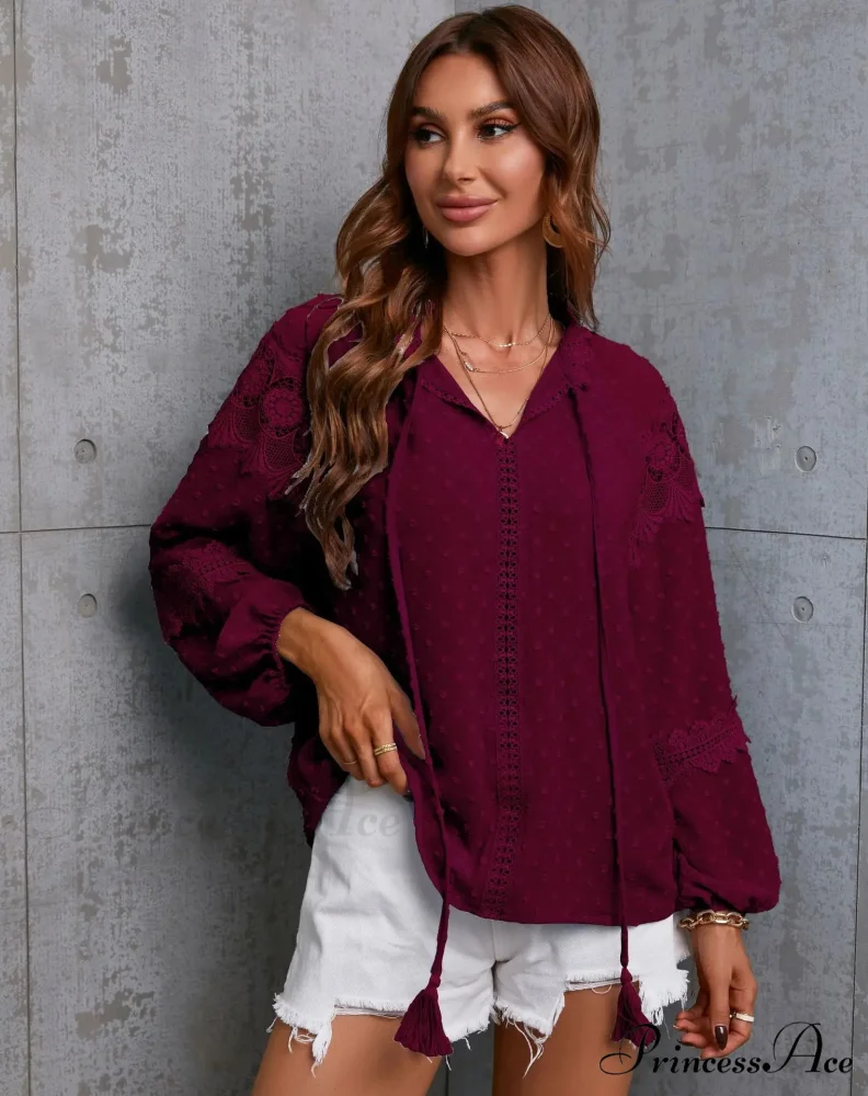 Lacy Hollow Out Fringe Oversized Bohemian Top - Image 7