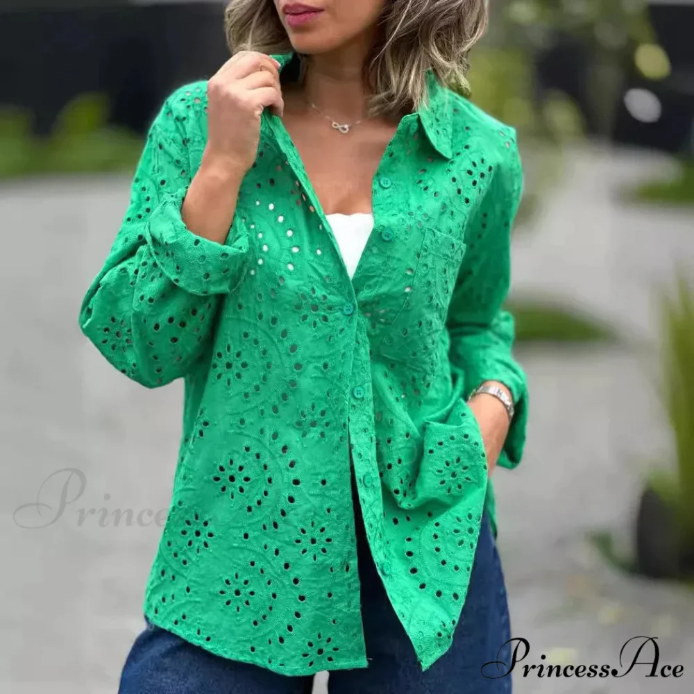 Large Baggy Flower Stitching Lace Boho Top - Image 3