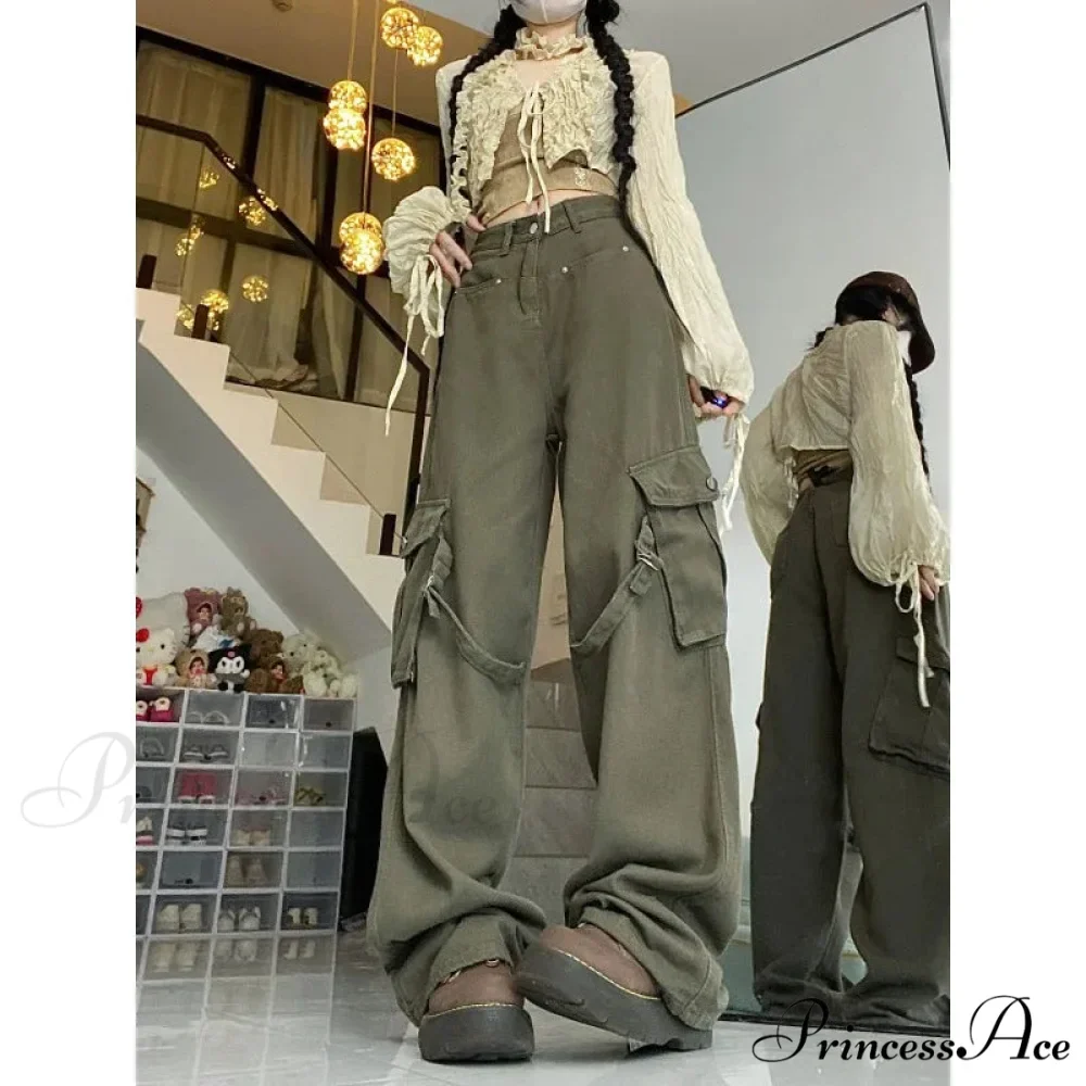 Large Cargo Denim Jeans Women Trousers - Image 3