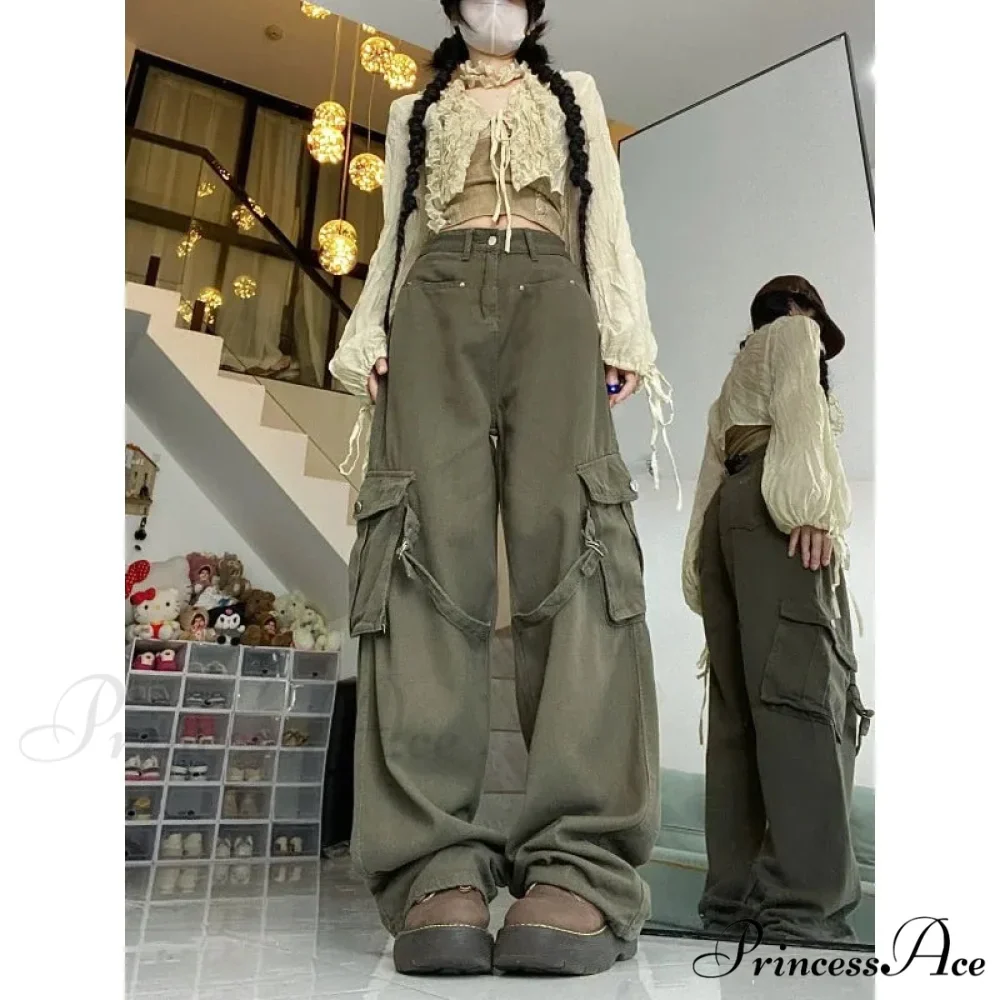 Large Cargo Denim Jeans Women Trousers - Image 4