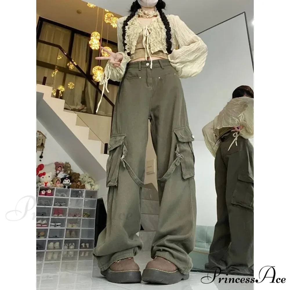 Large Cargo Denim Jeans Women Trousers - Image 5