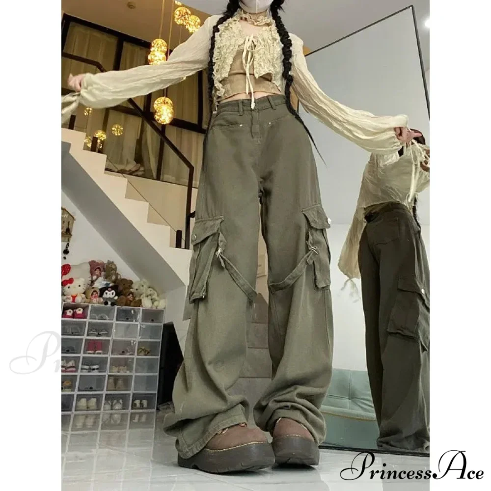 Large Cargo Denim Jeans Women Trousers - Image 6