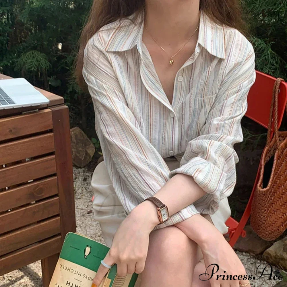Large Checkered Long Sleeve Blouse - Image 2