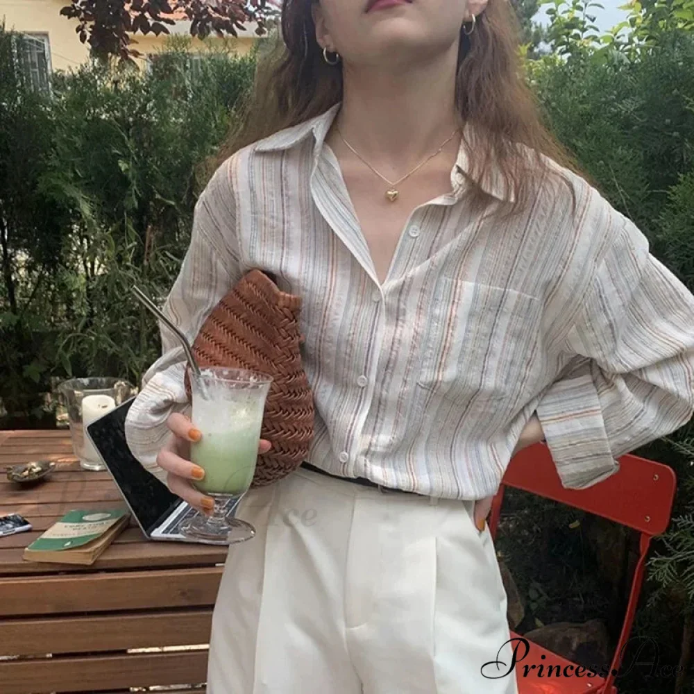 Large Checkered Long Sleeve Blouse - Image 3