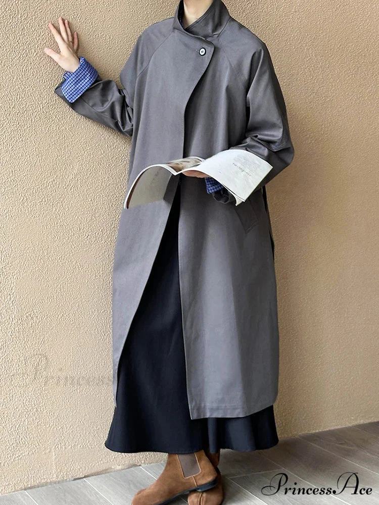 Large Lapel Baggy Overcoat - Image 2