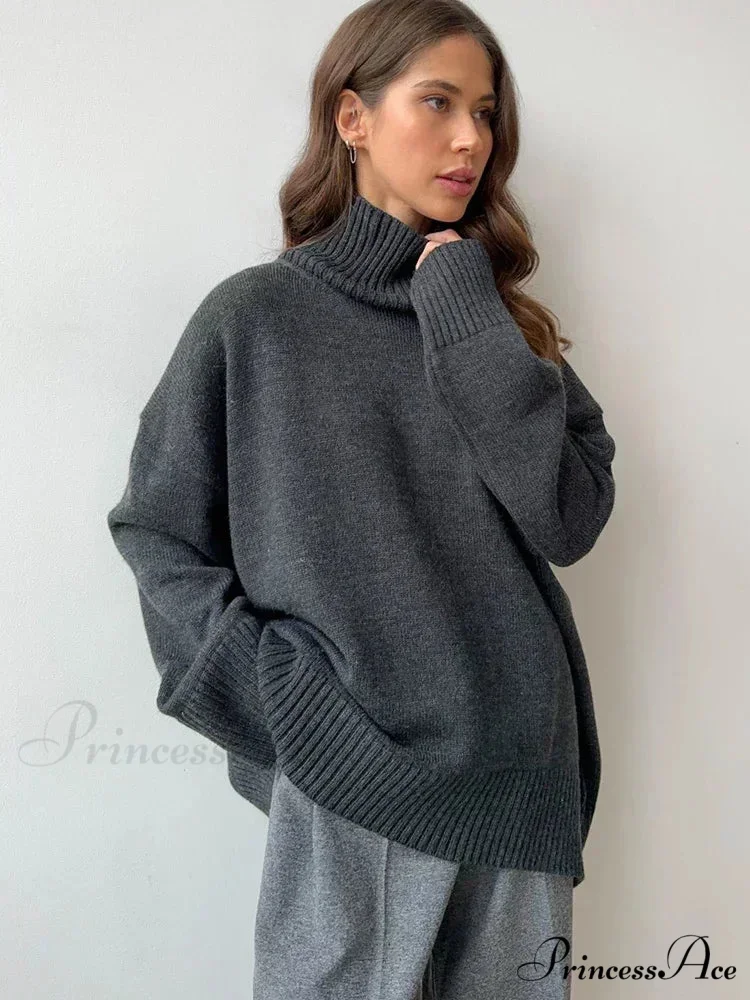 Large Retro Turtleneck Winter Sweater - Image 7