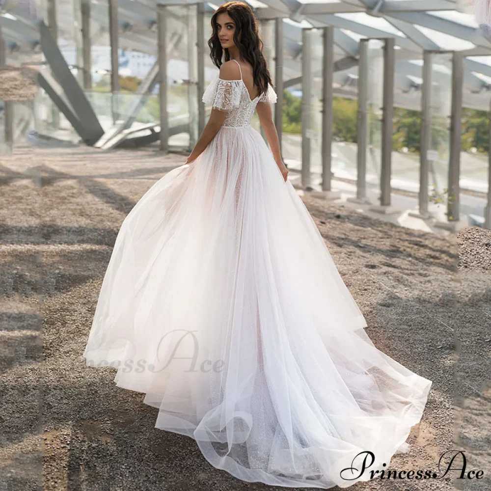 Large Size Lace Thin Strap Wedding Gown - Image 3